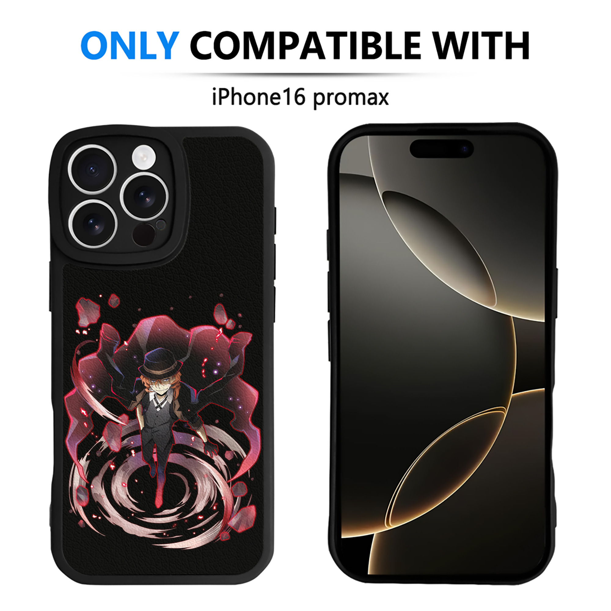（画像用） 文豪ストレイドッグス Bungo Stray Dogs 【iPhone 16シリーズ対応】シリコンスマホケース（レザー調） 材質：シリコン